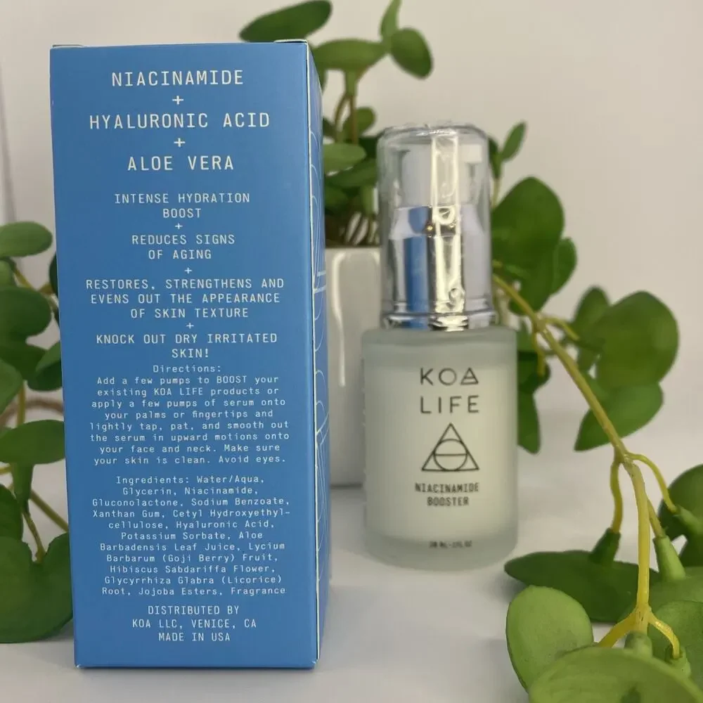 NIB KOA LIFE Niacinamide Booster 1 Oz Face Antiaging Hydration VeganCruelty Free